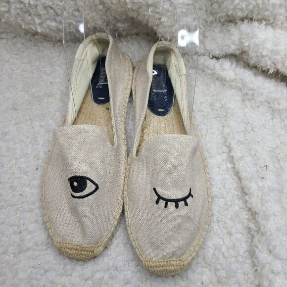 Soludos‎ x Jason Polan Wink smoking slippers espadrilles size 8.5 - Picture 4 of 6